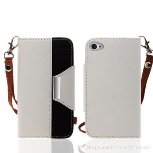 Leather Case for iPhone 4/4S/4G/4GS, Made of PC + PU
